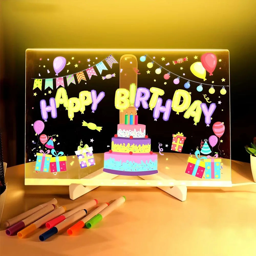 LED Colorful Glow Drawing Board